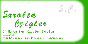 sarolta czigler business card